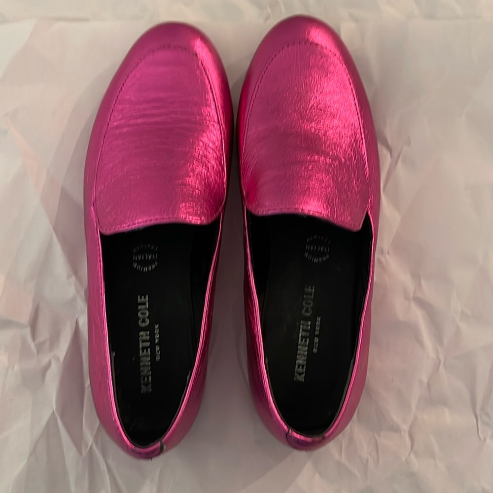 Kenneth Cole pink leather shiny shoes